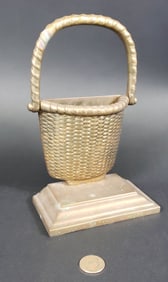 Vintage Brass Nantucket Basket Doorstop