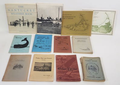 Group of Twelve Vintage Nantucket Reference and Coffee Table Books