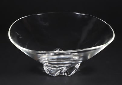 Signed Steuben Clear Glass Bowl