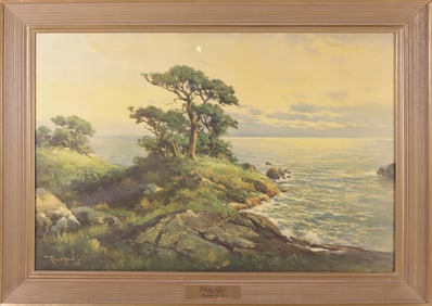 Robert William Wood Color Lithograph "The Pacific Coast"
