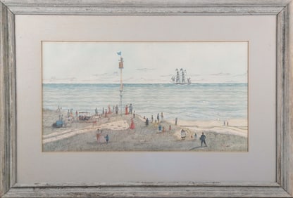 Robert R. Newell Colored Print "'Barstow Sighted Macy Ship Full!"