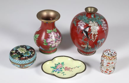 Five Pieces of Vintage Cloisonne