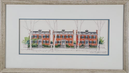 Barbara Kaufman-Locke Watercolor on Paper "The Three Bricks"