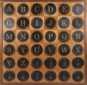 Contemporary Alphabet and Numbers Board