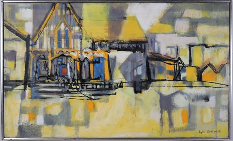 Sybil Goldsmith Nantucket Oil on Canvas "Victorian House"