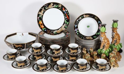 Lynn Chase "Jaguar Jungle" Porcelain Dinner Service
