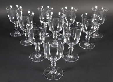 Twelve Baccarat Crystal Water Goblets