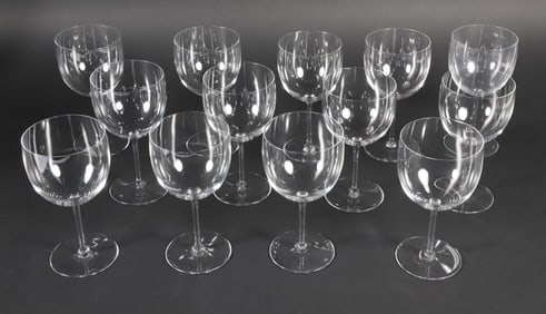 Twelve Baccarat Crystal Wine Glasses?