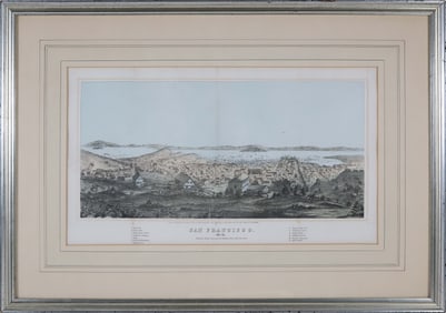 Antique Lithograph of San Francisco, 1852 by Henry Bill, New York