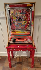 Vintage Pachinko Machine and Stand