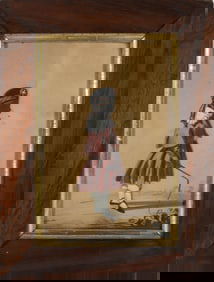 Georgian Silhouette of a Boy In Period Rosewood Frame