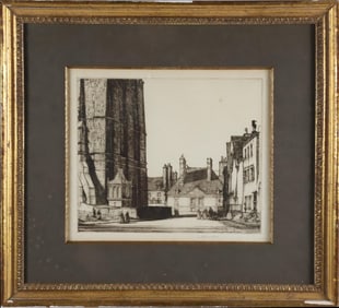 Louis Morenby Etching "The Milk Man"