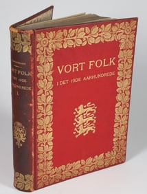 Antique Leather Bound Book: Volume I Vort Folk by V. Ostergaard