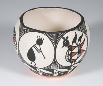 Vintage Native American Acoma Pottery Bowl