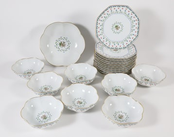 Limoges "Ceralene" Porcelain Luncheon Service