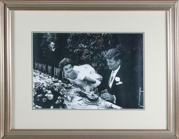 Print: "John F. Kennedy and Jacqueline Bouvier Kennedy Wedding Reception" Together with Four