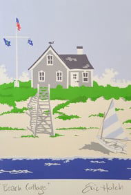 Eric Holch “Beach Cottage” Nantucket Serigraph Print