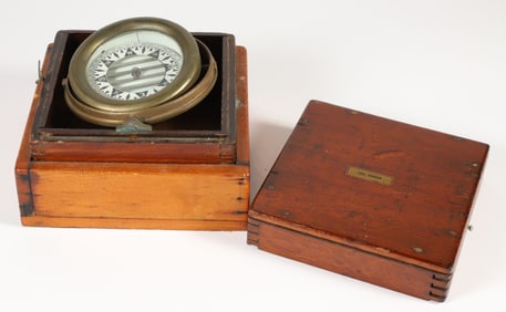 Jake Hornor's Boxed Bronze Gimbaled Lifeboat Compass