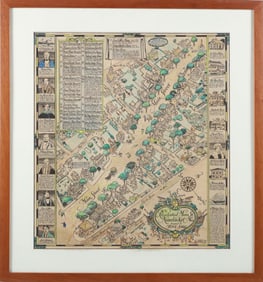 Tony Sarg Print "Residential Main St. Nantucket Mass. 1937"