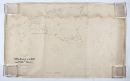 Antique 1891 George Eldridge Vineyard Sound and Nantucket Shoals Chart