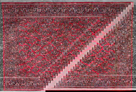 Semi Antique Persian Hand Knotted Wool Sarouk Oriental Carpet: Semi Antique Persian Hand Knotted Wool? Oriental Carpet 15 ft. 7 in. x 11 ft. 1 in.