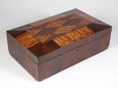 Bird's Eye Maple and Mahogany Lift Top Box