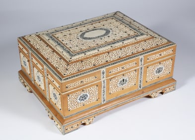 Antique Indian Filigree Sewing Box, 19th Century