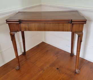 Queen Anne Mahogany Gateleg Games Table, 18th Century