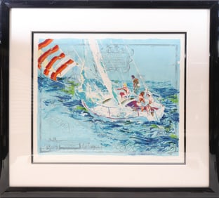 Leroy Neiman Limited Edition Serigraph "Nantucket Sailing", circa 1980