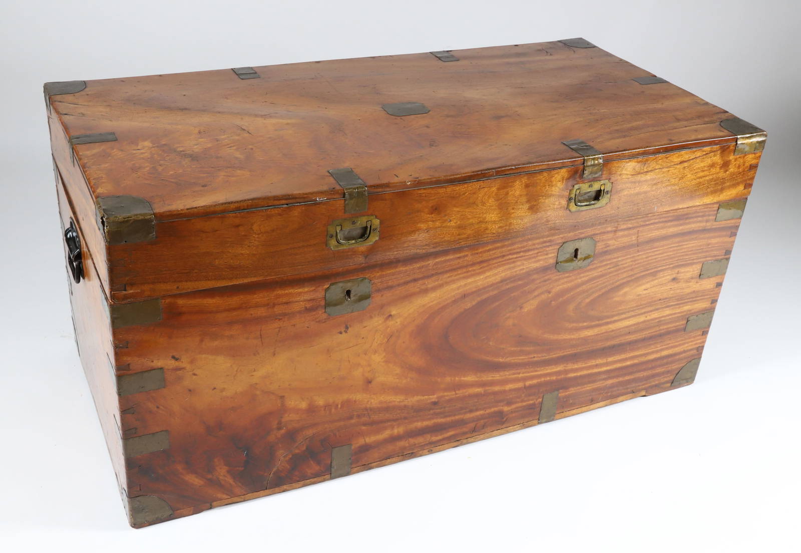 Chinese Export Camphorwood Partner's Trunk, 19th Century