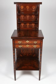 Continental Marquetry Work Stand, 19th Century