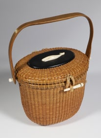 Jose Formoso Reyes Nantucket Friendship Basket, 20th Century