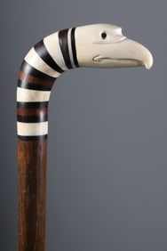 Whale Made Eagle Head Cane, 19th Century