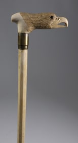 Whaler Made Eagle Grip Cane, 19th Century