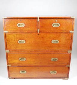 British Regency Campaign Chest of Drawers, 19th Century