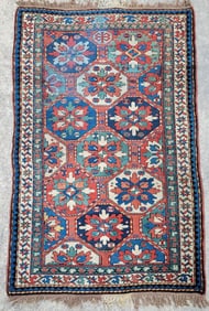 Antique Caucasian Kazak Karabagh Oriental Carpet Rug