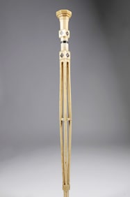 Whaler Made Architectural Walking Stick, 19th Century