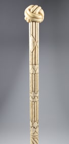 Whaler Made Gambler's Walking Stick, mid 19th Century