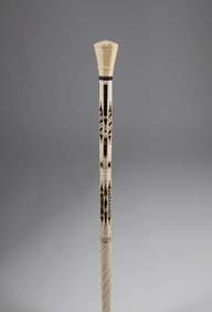Whaler Made Capstan Grip Walking Stick, mid 19th Century