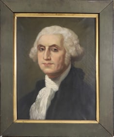"Portrait of George Washington" Oil on Canvas, 19th Century