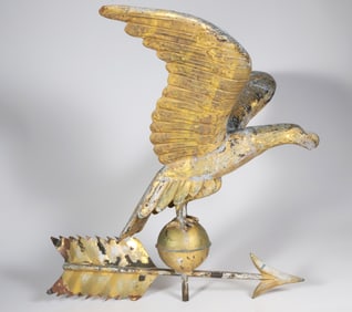 American Gilt Eagle Hollow Body Weathervane, 19th Century