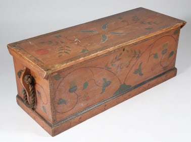Pennsylvania Floral Decorated Seaman's Chest, 19th Century