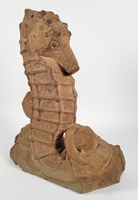 Charles Gordon Cutler Sandstone Seahorse Sculpture