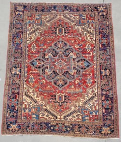 Fine Vintage 1930s Persian Heriz Roomsize Oriental Carpet Rug