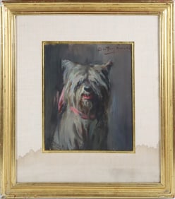 Emille Hergenroder Oil Painting "Portrait of Sir Toby" the Cairn Terrier