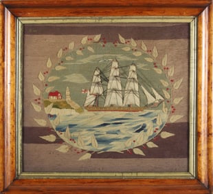 Fine British Sailor's Woolie Initialed C.W., 19th Century
