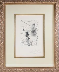 Salvador Dali Limited Edition Dry Point Etching "Toulouse Lautrec"
