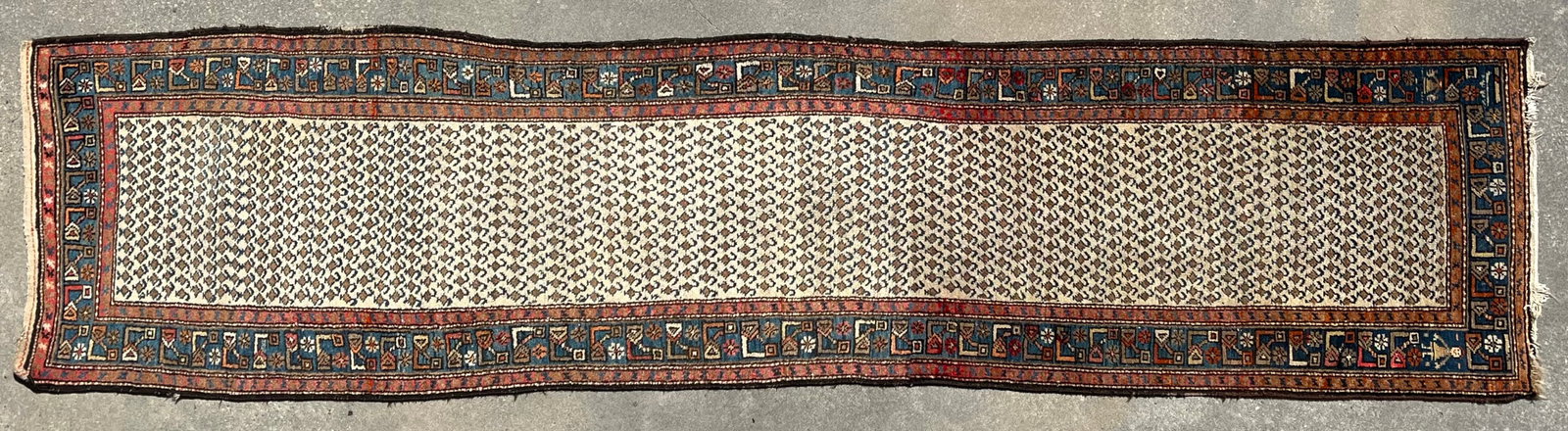 Hand Knotted Antique Northwest Persian Tribal Oriental Carpet Runner, circa 1890-1920 (1 of 7)