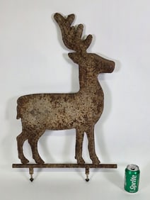 Vintage Figural Reindeer Elk Metal Weathervane