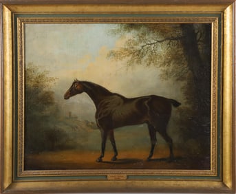 Daniel Clowes Oil on Panel "Dark Boy Hunter in Landscape"